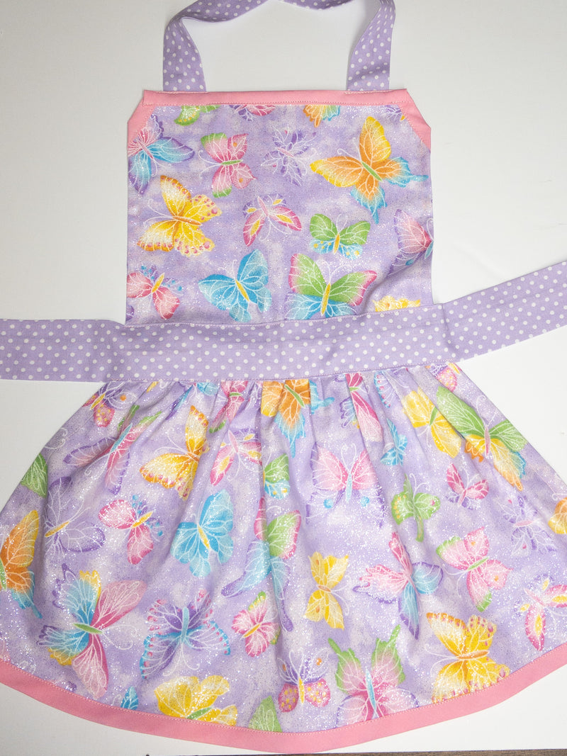 Spring apron with butterflies.