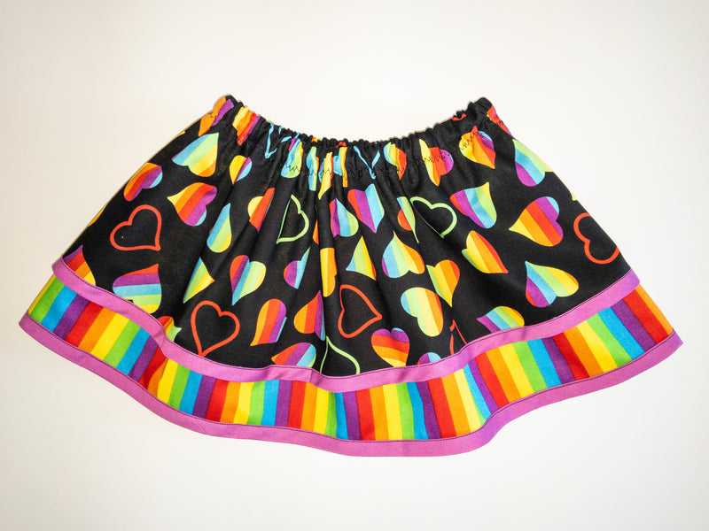 Rainbow Heart Skirt