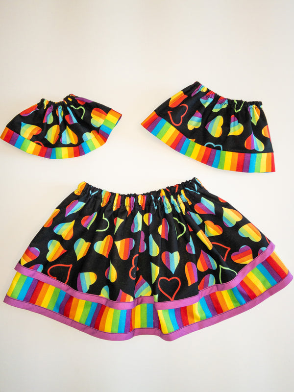 Rainbow Heart Skirt